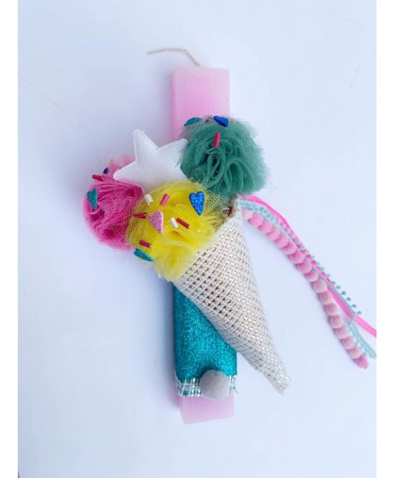 Λαμπάδα παγωτό για κορίτσι